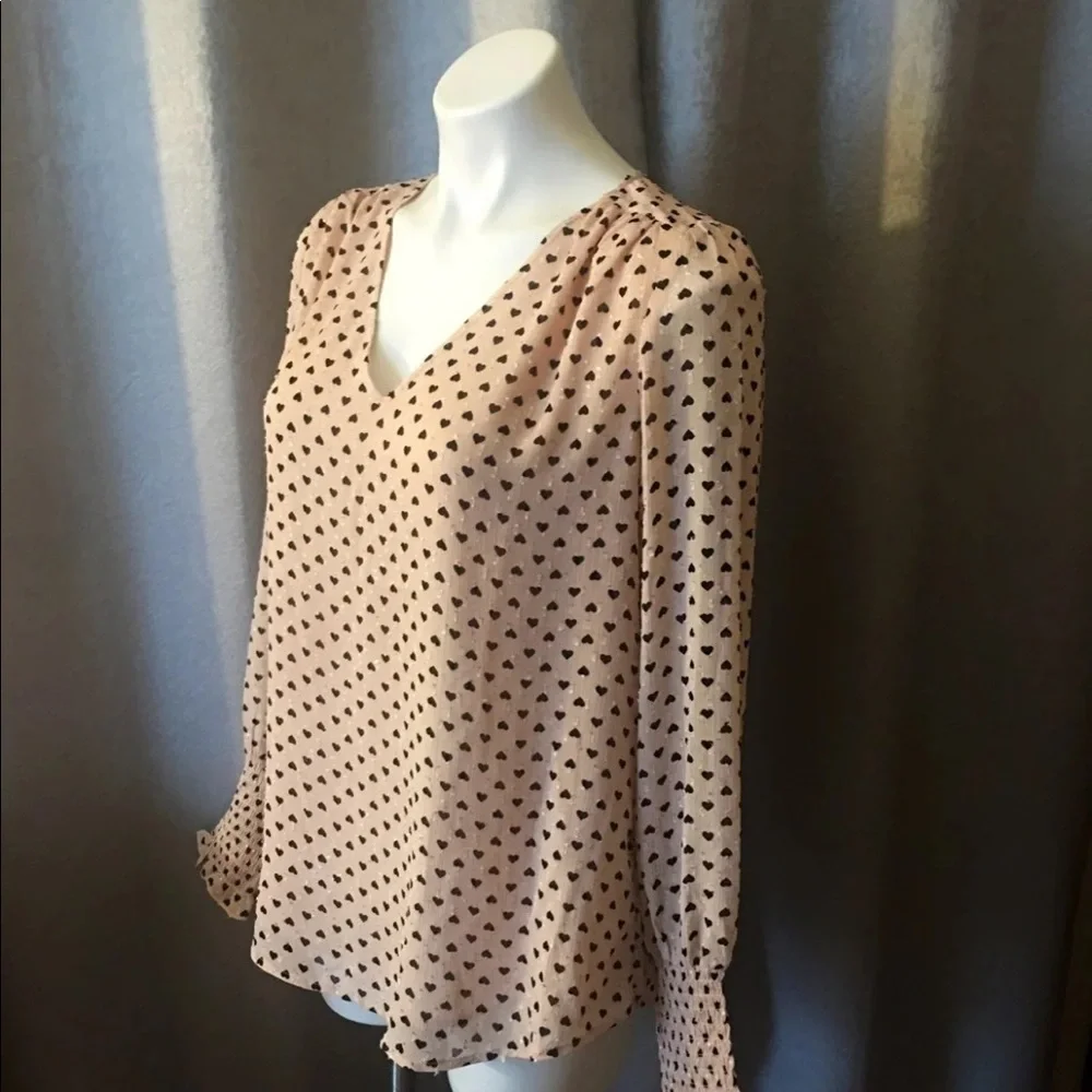 Rachel Zoe Heart Top Blouse Shirt - Picture 2 of 7